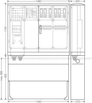 Hensel Ladeverteiler     Mi EV 43kW 6011 