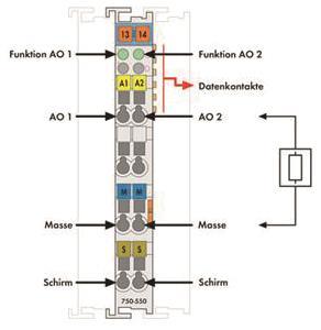 WAGO 750-550 2-Kanal-Analogausgang,DC 0 