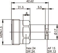 TEGA 7-16 Kabelbuchse Ag/Ta    100024460 