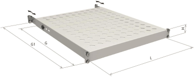 EFB 19" 1HE Fachboden fest   691651FGR.6 