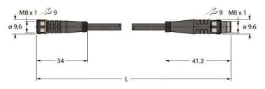 Turck PKG3M-0,3-     PKG3M-0,3-PSG3M/TXL 