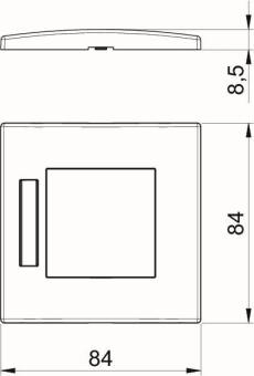 OBO AR45-BF1 AL Abdeckrahmen Modul 45 