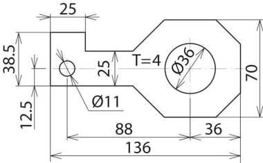 DEHN Anschlussbügel IF3 AB EXFS IF3 G 36 