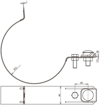 DEHN Regenrohrschelle             420207 