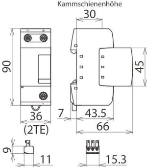 DEHN N-PE-BS-Ableiter DEHNgap M   961105 