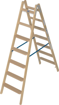 Krause Holz-Kombi-Doppelleiter 2x7 