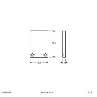 EVN Alu-Endabschlussplatte 1x   APXSWEAP 