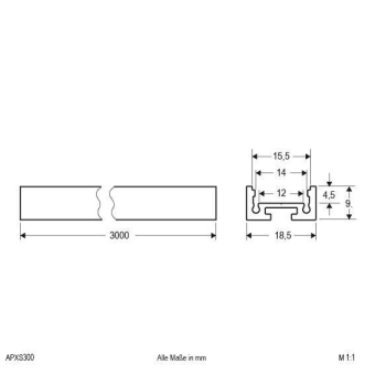 EVN U-Profil, extra flach        APXS300 