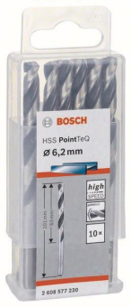 Bosch   HSS-Spiralbohrer PointTeQ 6,2 mm 