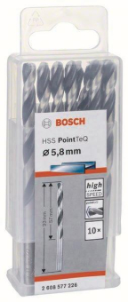 Bosch   HSS-Spiralbohrer PointTeQ 5,8 mm 