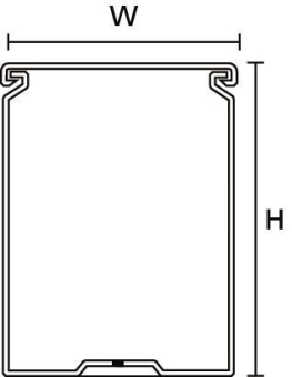 Hellermann HTWD-PN-40x80-PVC-GY 