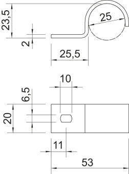 OBO 822 25 A4 Befestigungsschelle 