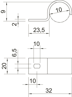 OBO 822 10 A4 Befestigungsschelle 