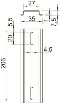OBO 2069 T250 FS Hutschiene in 