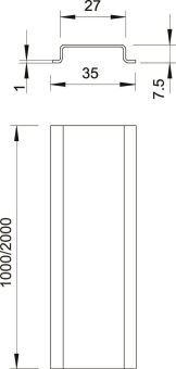 OBO 2069 2M FS Hutschiene ungelocht 