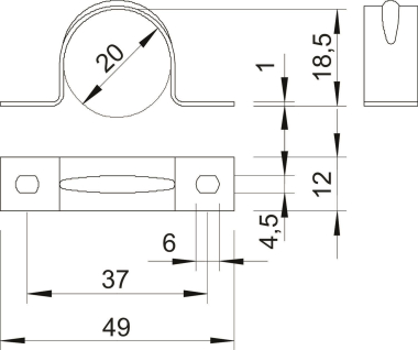 OBO 605 20 ALU Befestigungsschelle 