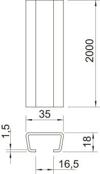 OBO AML3518UP2000FS Profilschiene 
