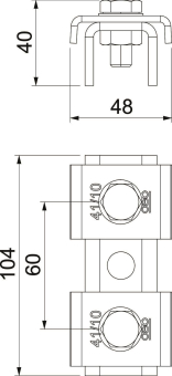 OBO SVE 41 A4 Schienenverbinder MS 41 