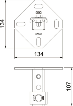OBO WBDHE 41 A2 Wandhalter Kombi MS 41 