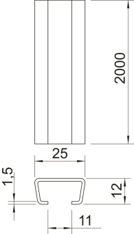 OBO AL2512UP2000FT Profilschiene 