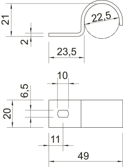 OBO 822 22.5 A4 Befestigungsschelle 