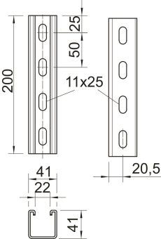 OBO MSL4141P0400FS Profilschiene gelocht 