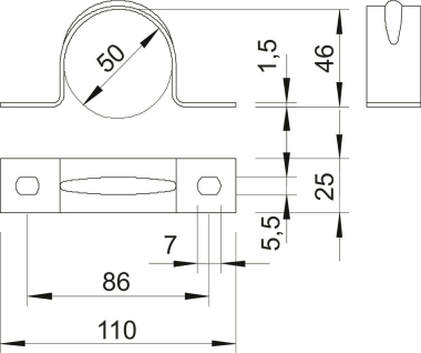 OBO 605 50 ALU Befestigungsschelle 