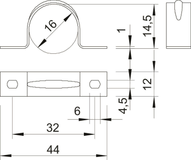 OBO 605 16 ALU Befestigungsschelle 