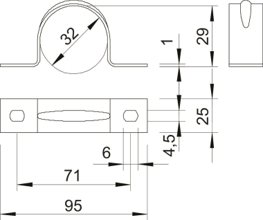 OBO 605 32 ALU Befestigungsschelle 