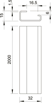 OBO 2064 GTP 2M Tragschiene ungelocht 