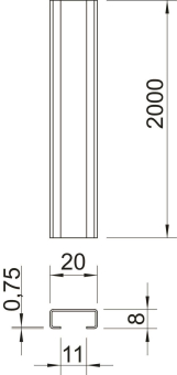 OBO CL2008UP2000A2 Profilschiene 