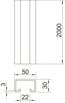 OBO MS5030UP2000FT Profilschiene 