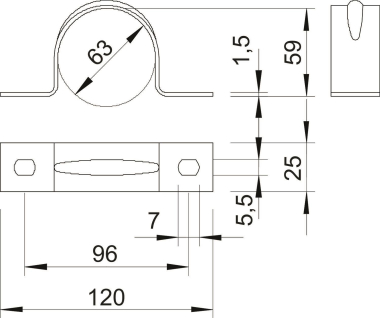 OBO 605 63 ALU Befestigungsschelle 