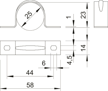 OBO 605 25 ALU Befestigungsschelle 