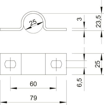 OBO 823 25 FT Befestigungsschelle 