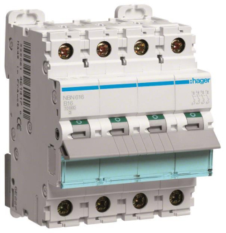 Hager Leitungsschutzschalter 3P+N NBN616 