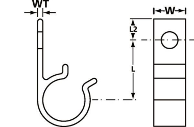 Hellermann 4D10-POM-BK(100) Kabelhalter 