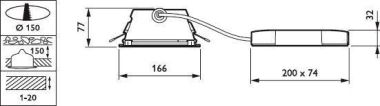 Philips   DN461B LED11S/840 PSU-E C WH P 