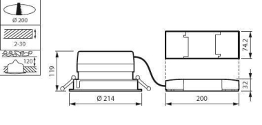 Philips DN571B LED20S/840 DIA-VLC-E C WH 