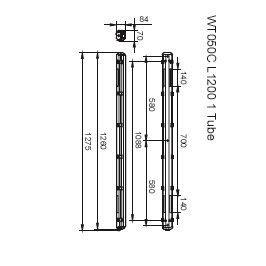 PHIL Feuchtraumleuchte IP65 Grau WT050C 