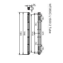 PHIL Feuchtraumleuchte IP65 Grau WT050C 