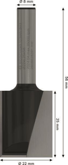 Bosch Nutfräser 8mm D1 22mm   2608628391 