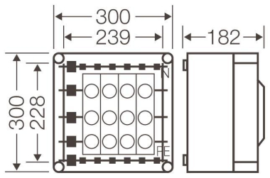 Hensel Sicherungsgehäuse 4x3x25A Mi 3222 