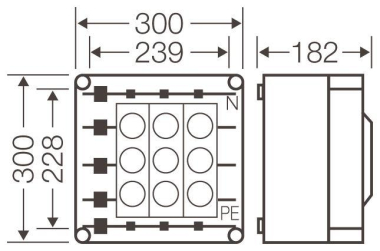 HENS Mi-Sicherungsgehäuse 3x63A   MI3260 