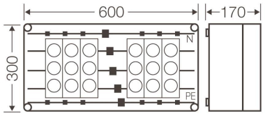 HENS Mi-Sicherungsgehäuse 6x63A   MI3464 