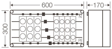 HENS Mi-Sicherungsgehäuse 4x25A   MI3427 