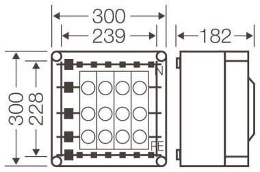 Hensel Sicherungsgehäuse 4x3x25A Mi 3222 