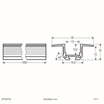 EVN T-Profil / Eck-Profil       APTEW100 