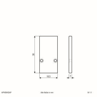 EVN Alu-Endabschlussplatte 1x   APWBWEAP 