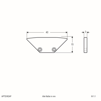 EVN Alu-Endabschlussplatte weiß APTEWEAP 